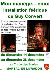 affiche mon manège émoi exposition à Marsac en Livradois