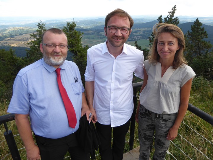 Avec Patrick Mignola et Cécile Gallien, maire de Vorey et conseillère départementale de la Haute-loire